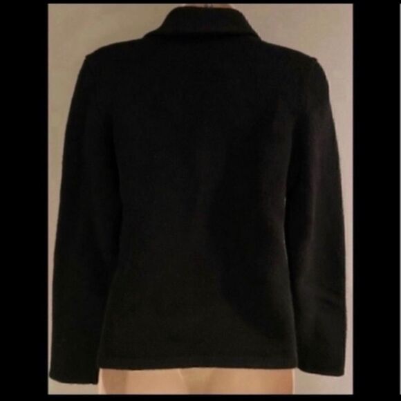 RALPH LAUREN 100% LAMBSWOOL BLACK SWEATER JACKET S - Picture 8 of 10